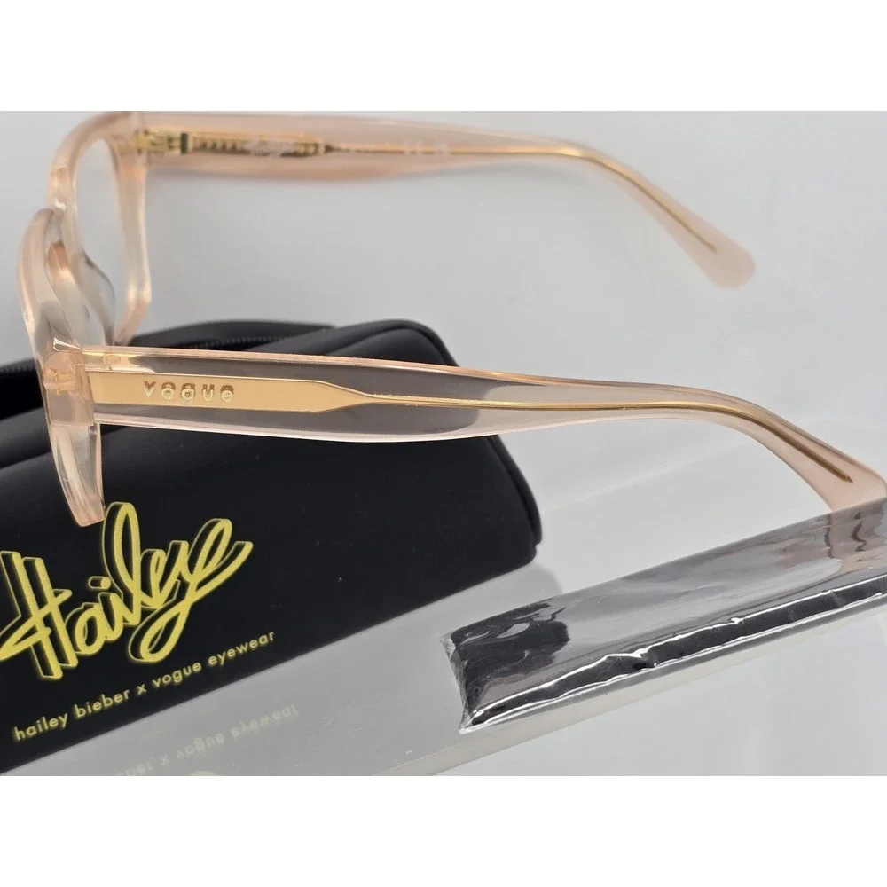 HAILEY X VOGUE VO 5511 3007 51 [] 17 140 Havana Peach Transparent Glasses Frames